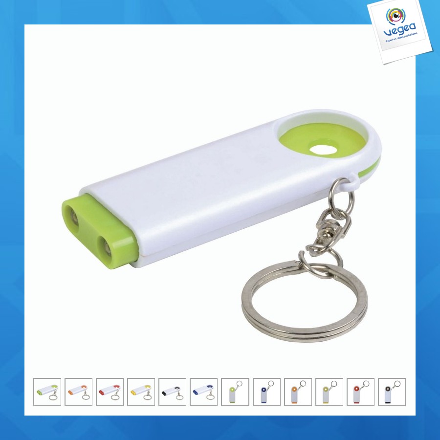 Porte-clés avec puce et lumière 2 leds