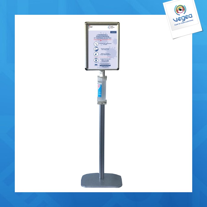 Post sf gel bottle dispenser + frame a3 light grey
