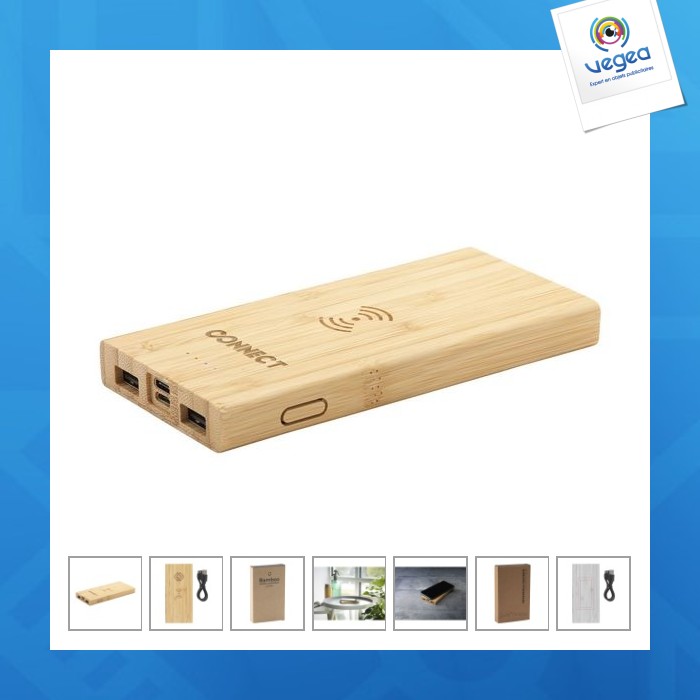 Powerbank 8000 mah with bamboo shell