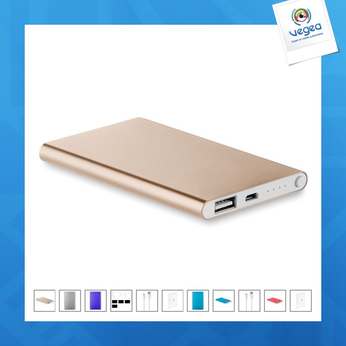 Powerbank slim alu 4.000 mah