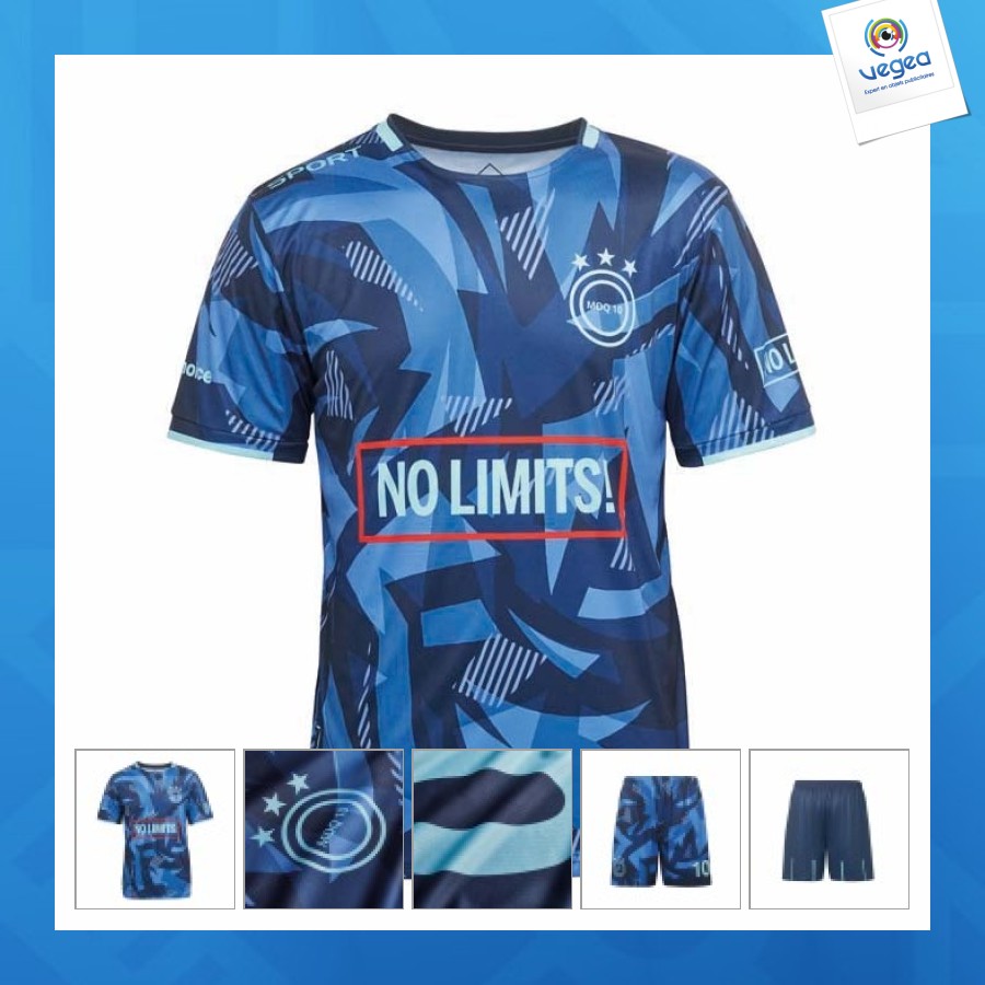 Premium football shirt - 100% personalised - round neck