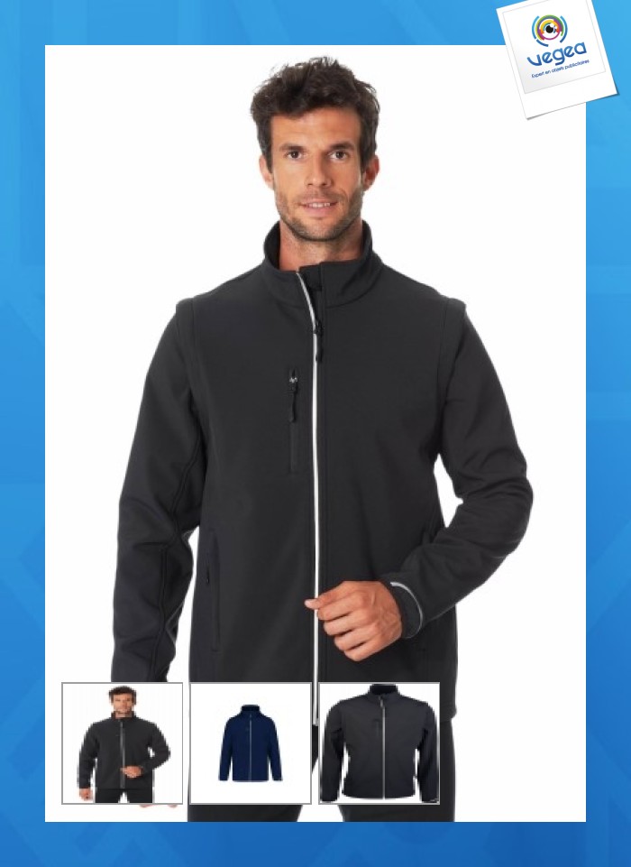 Proact softshell jacket with removable sleeves