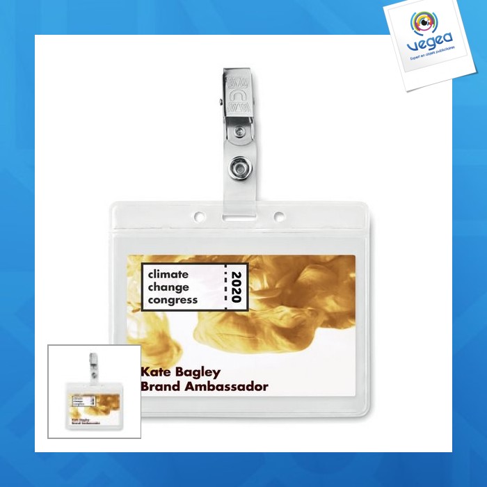 Pvc badge holder - clipbadge