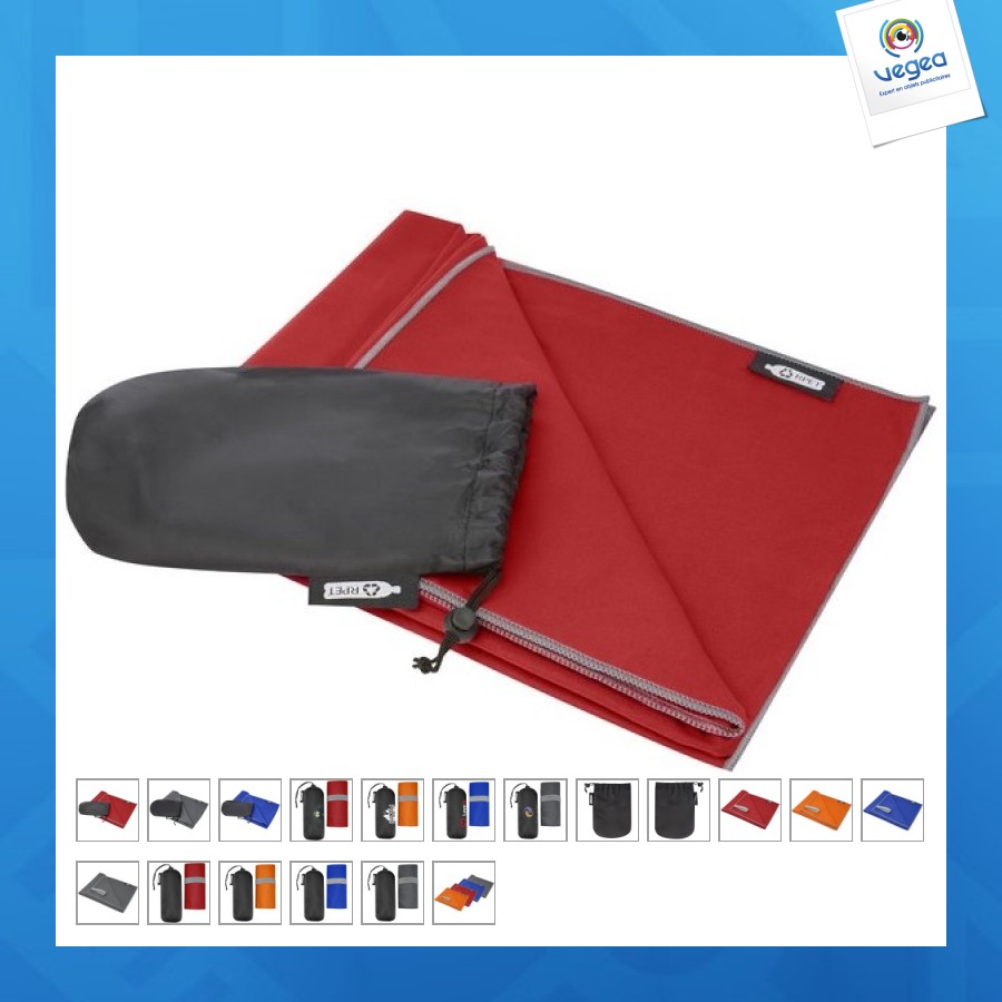Quick-drying towel 130x80cm in recycled pet