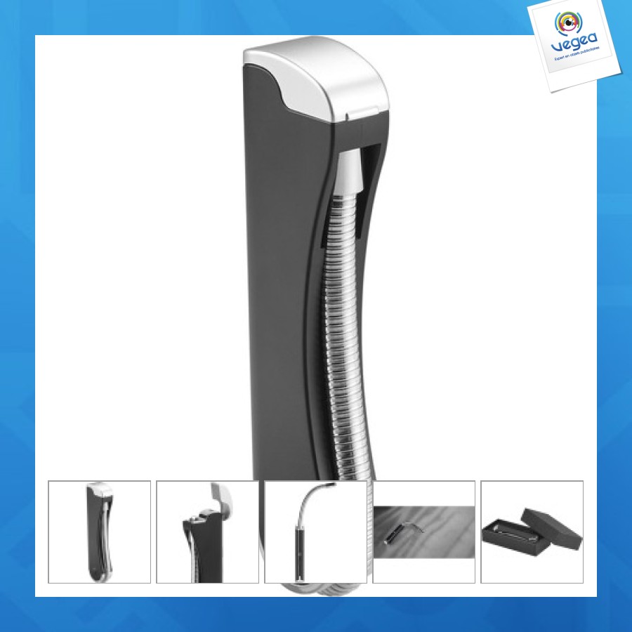 Rechargeable electric lighter with flexible neck