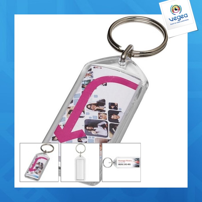 Rectangular key ring with reopenable window
