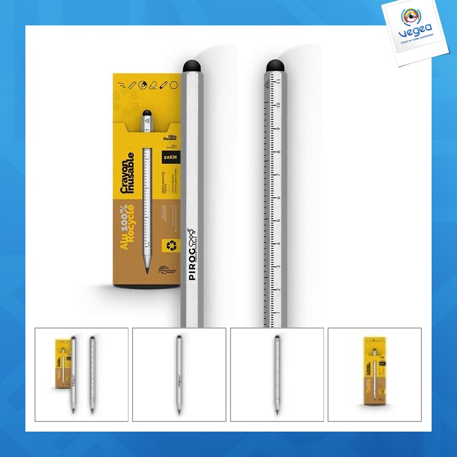Recycled aluminium permanent pencil