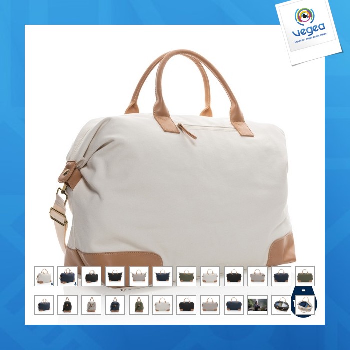Recycled canvas weekend bag 