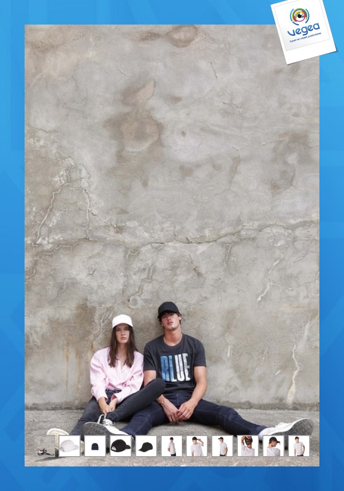 Recycled cotton cap - 6 panels