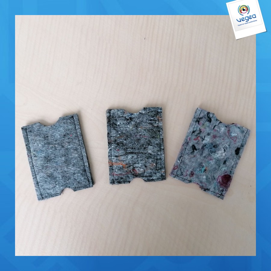 Recycled felt card holder