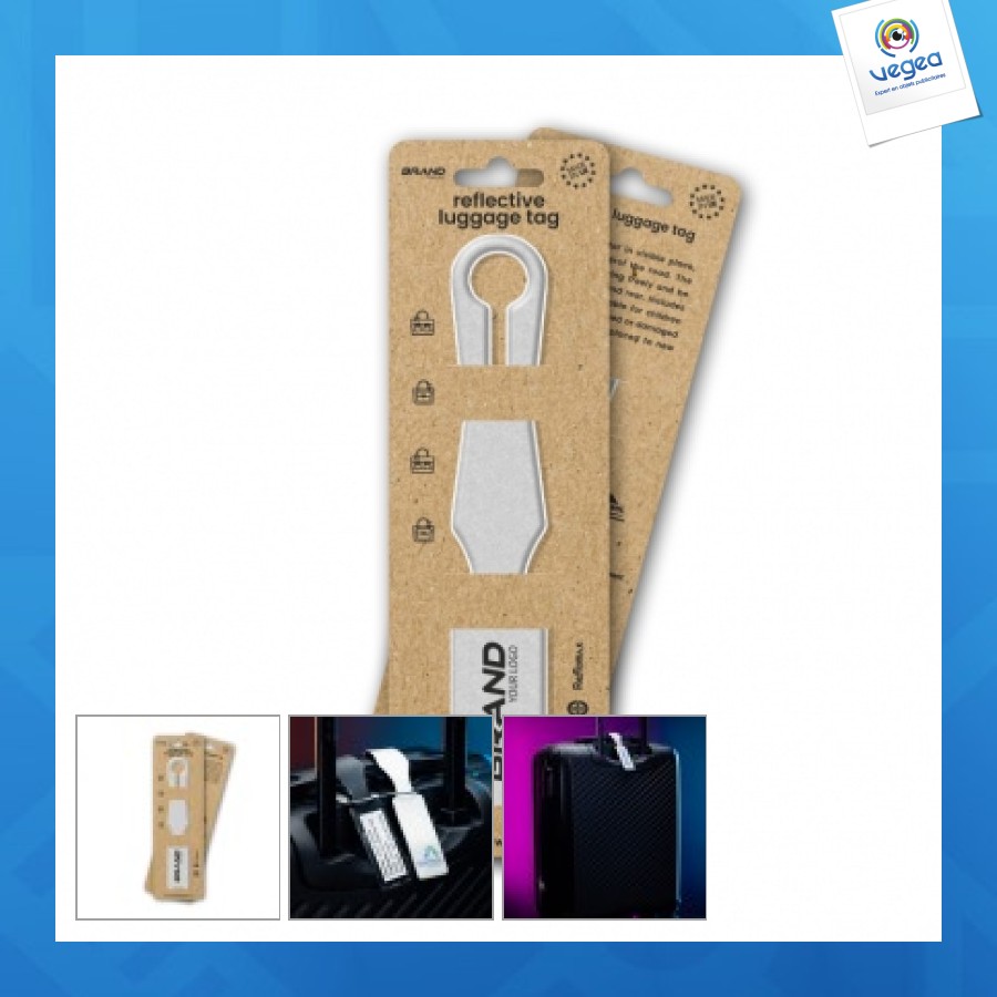 Reflective luggage tag