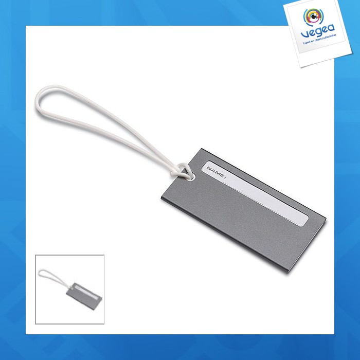 Reflects-sevilla silver luggage tag