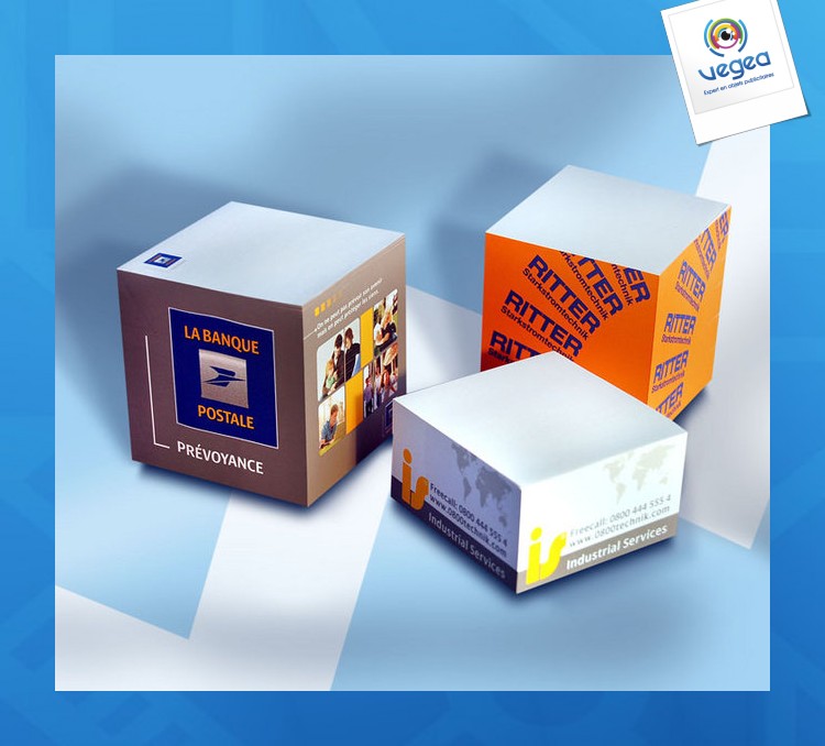 Repositionable adhesive cube notepad