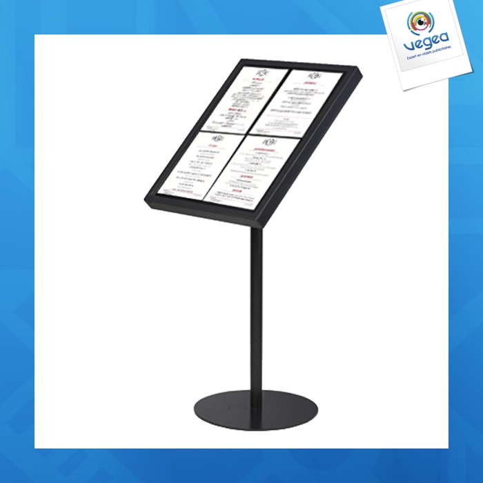 Restaurant menu holder/ stand 4xa4 portrait matte black Restaurant menu holder/ stand 4xa4 portrait matte black