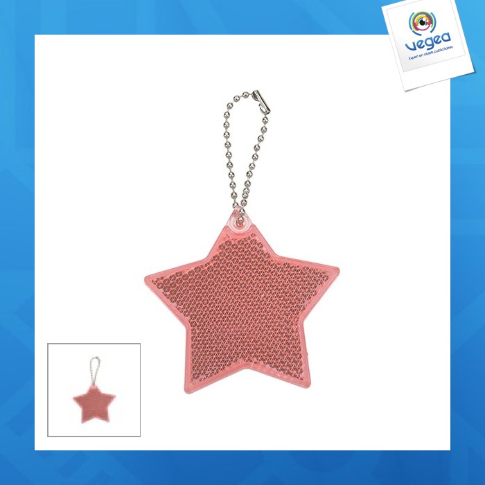 Retroreflective acrylic keyring star