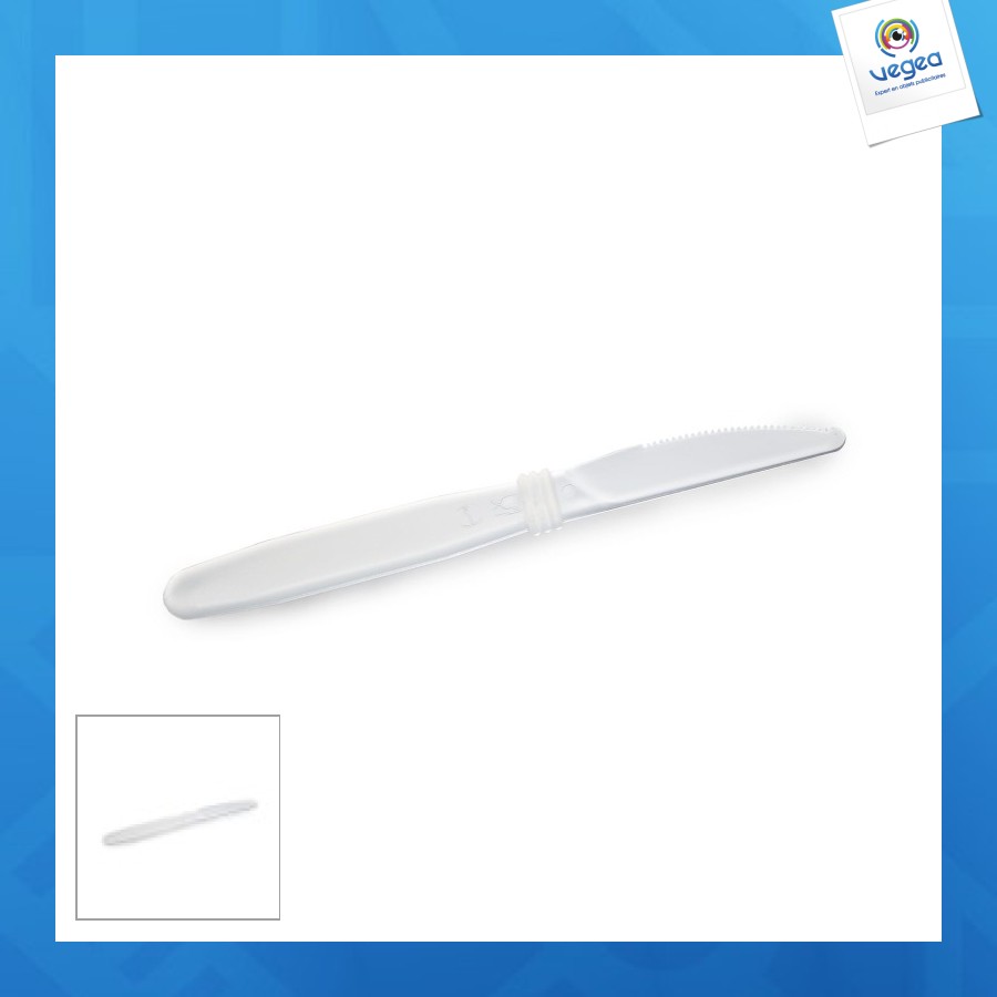 Reusable translucent knife in pp polypropylene