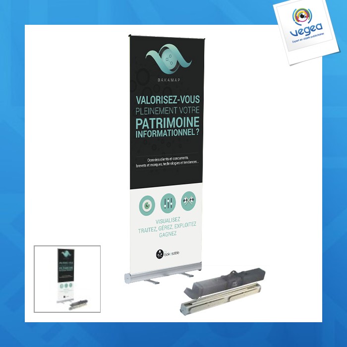 Roll-stand budget + bag 85 x 200cm single-sided