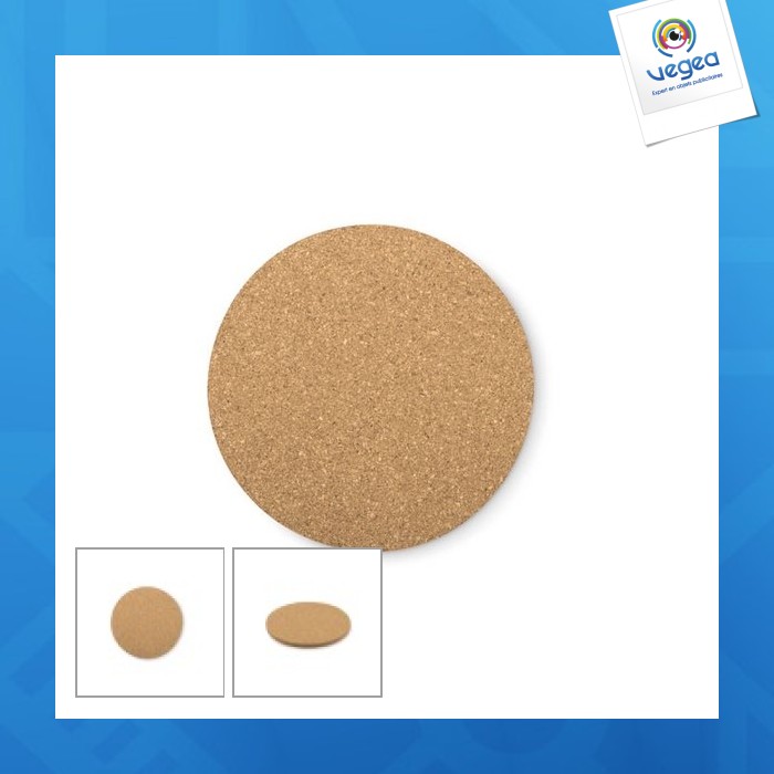 Round cork coasters