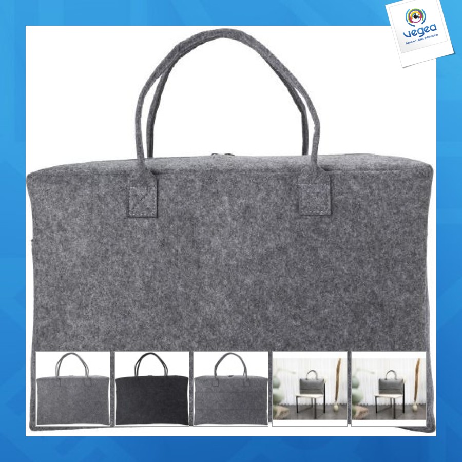 Rpet savannah felt duffel bag