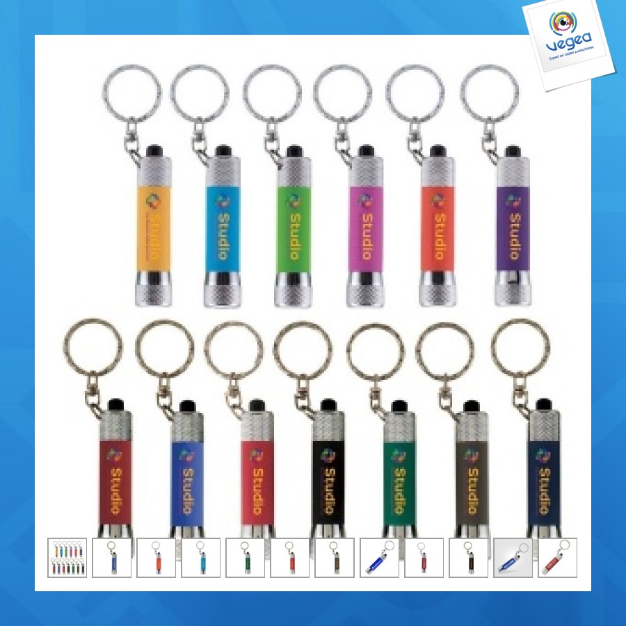 Rubber torch key ring