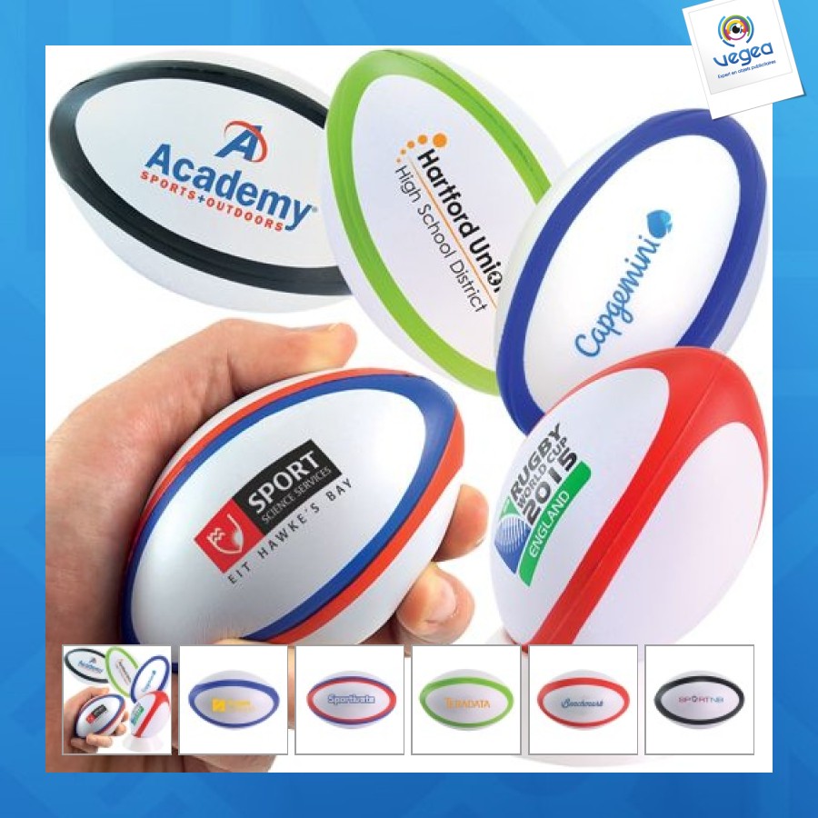 Rugby ball anti-stress bicolore /tricolore*