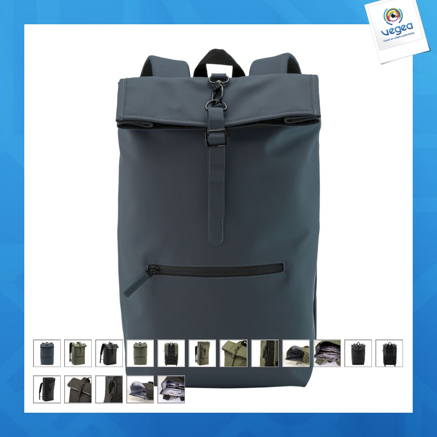 Sac à dos porte pc 15 en pu recyclé souple résistant à l'eau