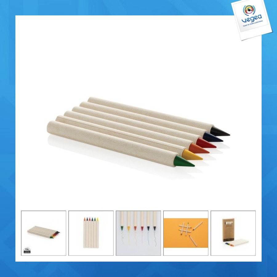 Set de 6 crayons de couleur grs infinity micki