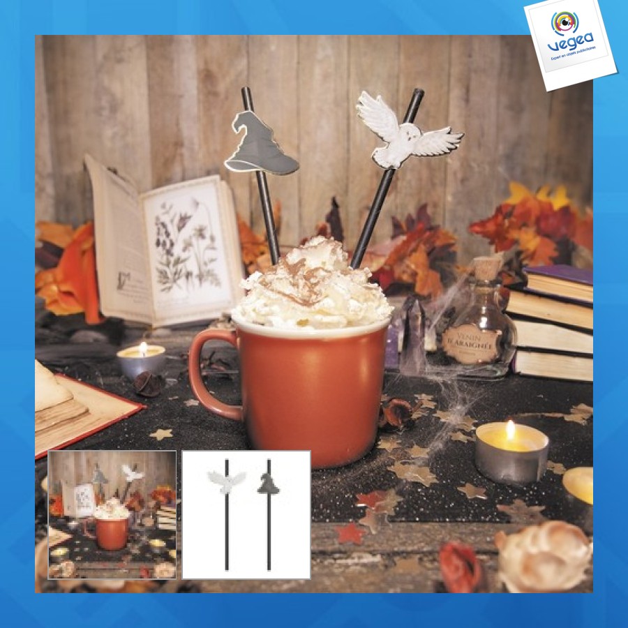 Set of 10 sorcerer's apprentice straws