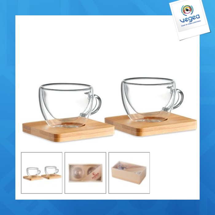 Set of 2 double wall cups