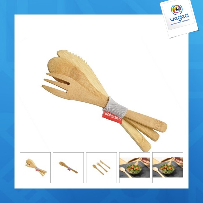 Set of 3 bamboo 'nagano' place settings