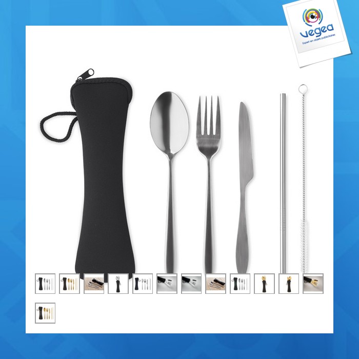 Set of 5 stainless steel cutlery
