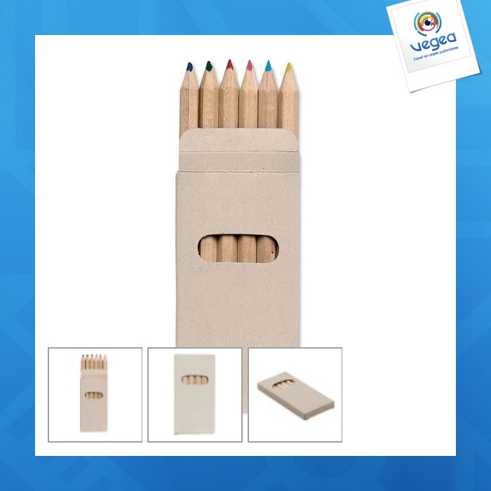 Set of 6 coloured pencils
