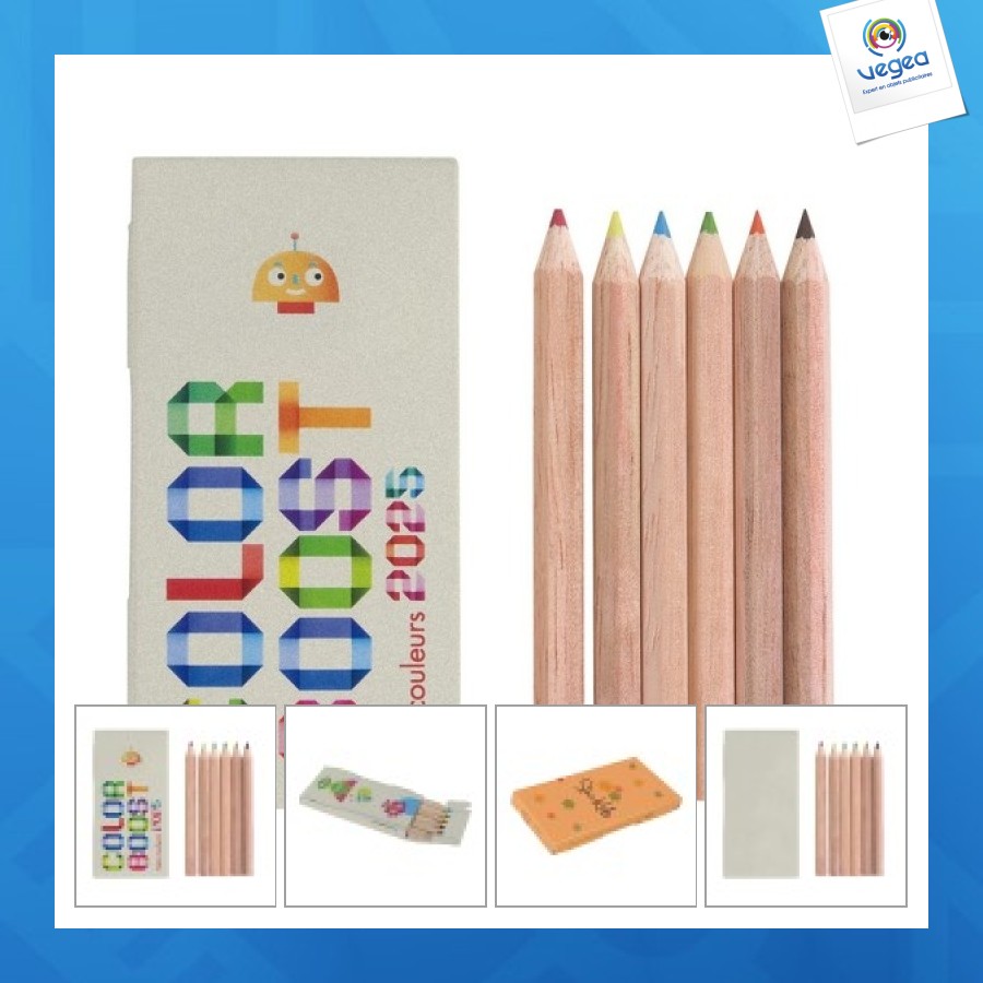 Set of 6 coloured pencils