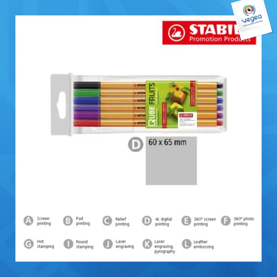 Set of 6 felt tip pens point 88