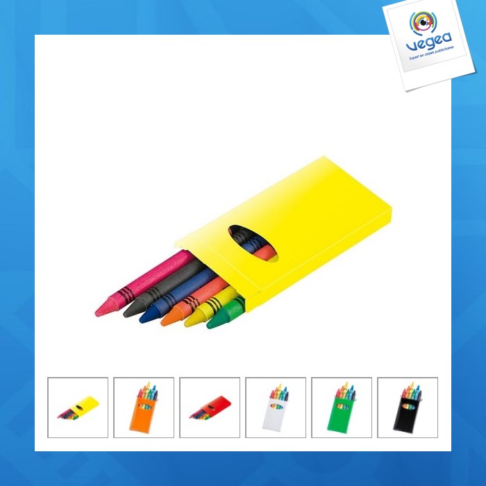Set of 6 wax crayons