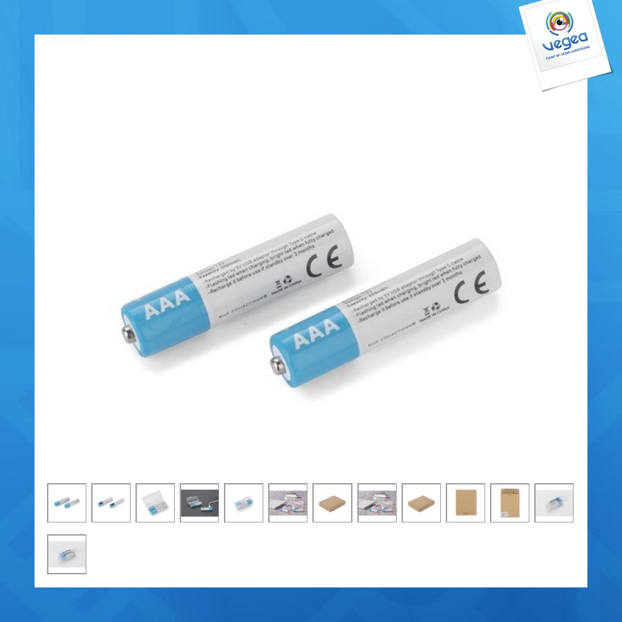 Set of aaa 450 mah rechargeable batteries 