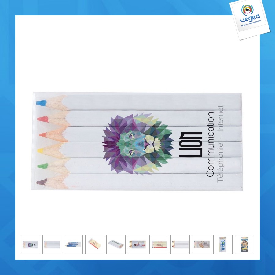 Set quadri 6 coul 8,7 cm