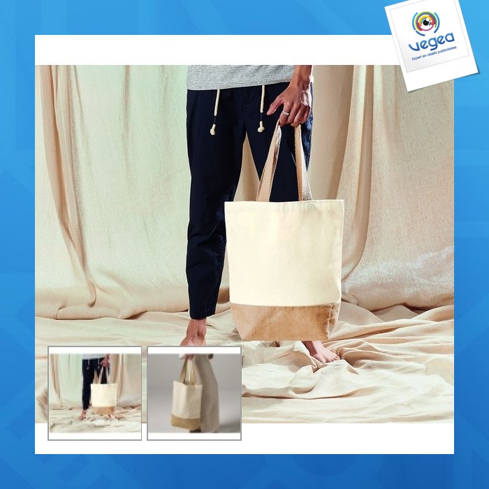 Shopper bag cotton/toile de jute