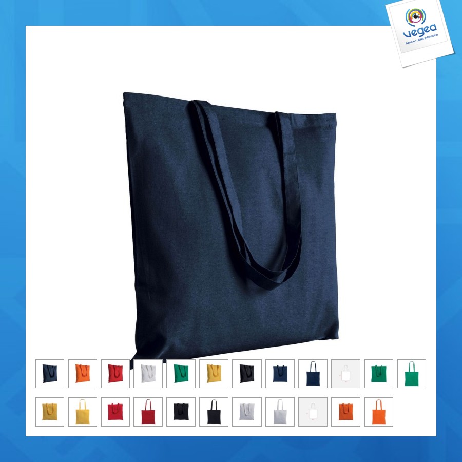 Shopper en canvas 280g/m², anses longues