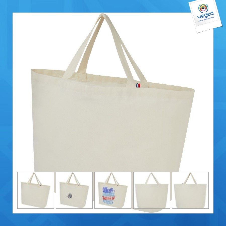 Shopping bag in recycled fabric -200 g/m2 - made in france