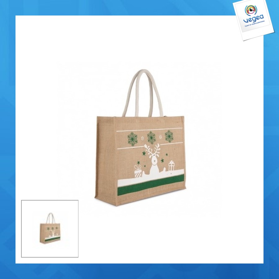 Shopping bag with christmas motifs