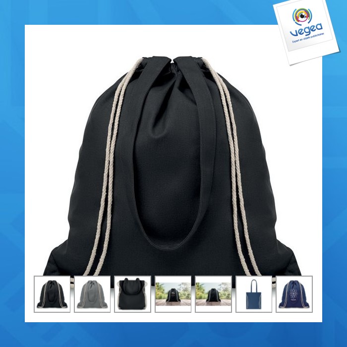Shopping bag with drawstring / light backpack