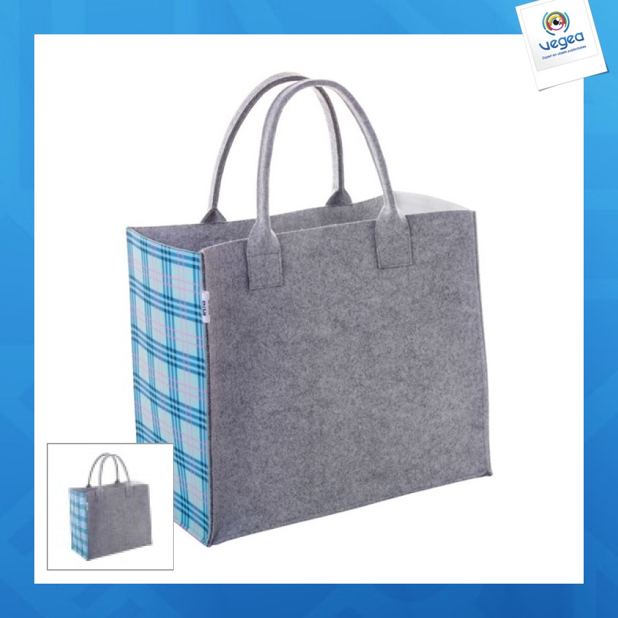 Shopping bag with four-colour gussets