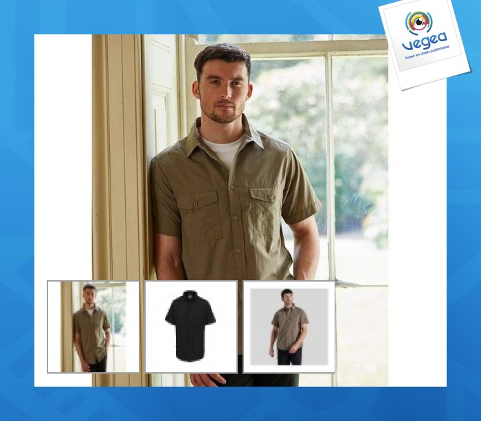 Short-sleeved shirt in recycled polyester - expert kiwi short sleeved shirt