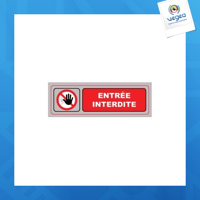 Signa plexiglas 170x50 mm no entry (s.36)