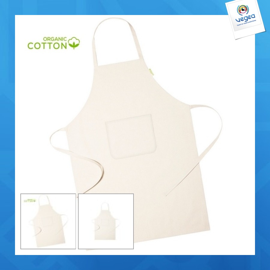 Simple apron in organic cotton