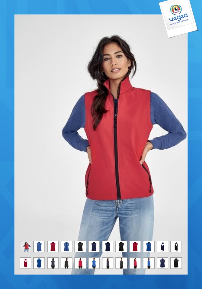 Sleeveless softshell - race bw women