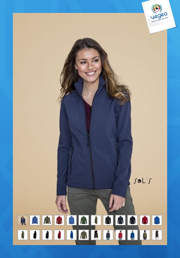 Softshell race women's zipped jacket - colour