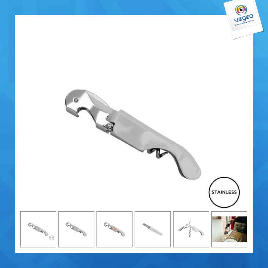 Sommelier 'mendoza', double levier, blanc