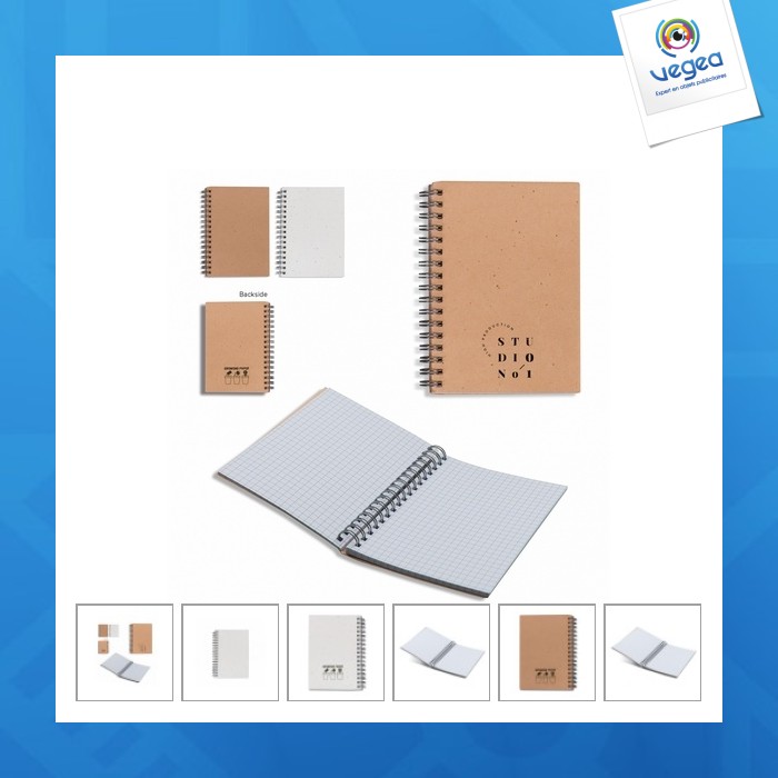Spiral notebook made of seeded paper